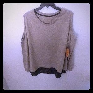 NWT Ruff Hewn Sweatshirt with blouse detail